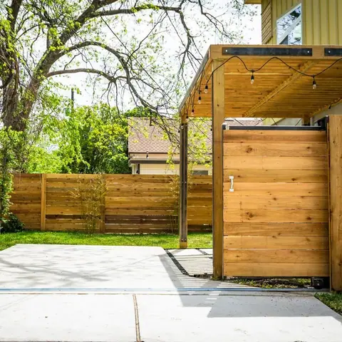 New wood privacy fence
